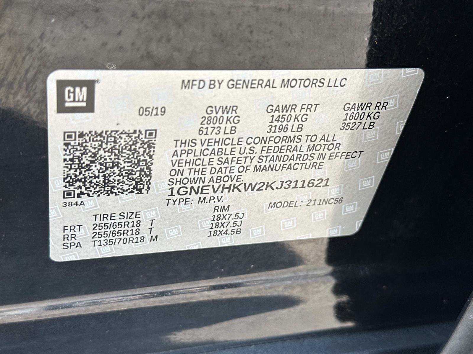 Certified 2019 Chevrolet Traverse LT AWD/4WD image 18