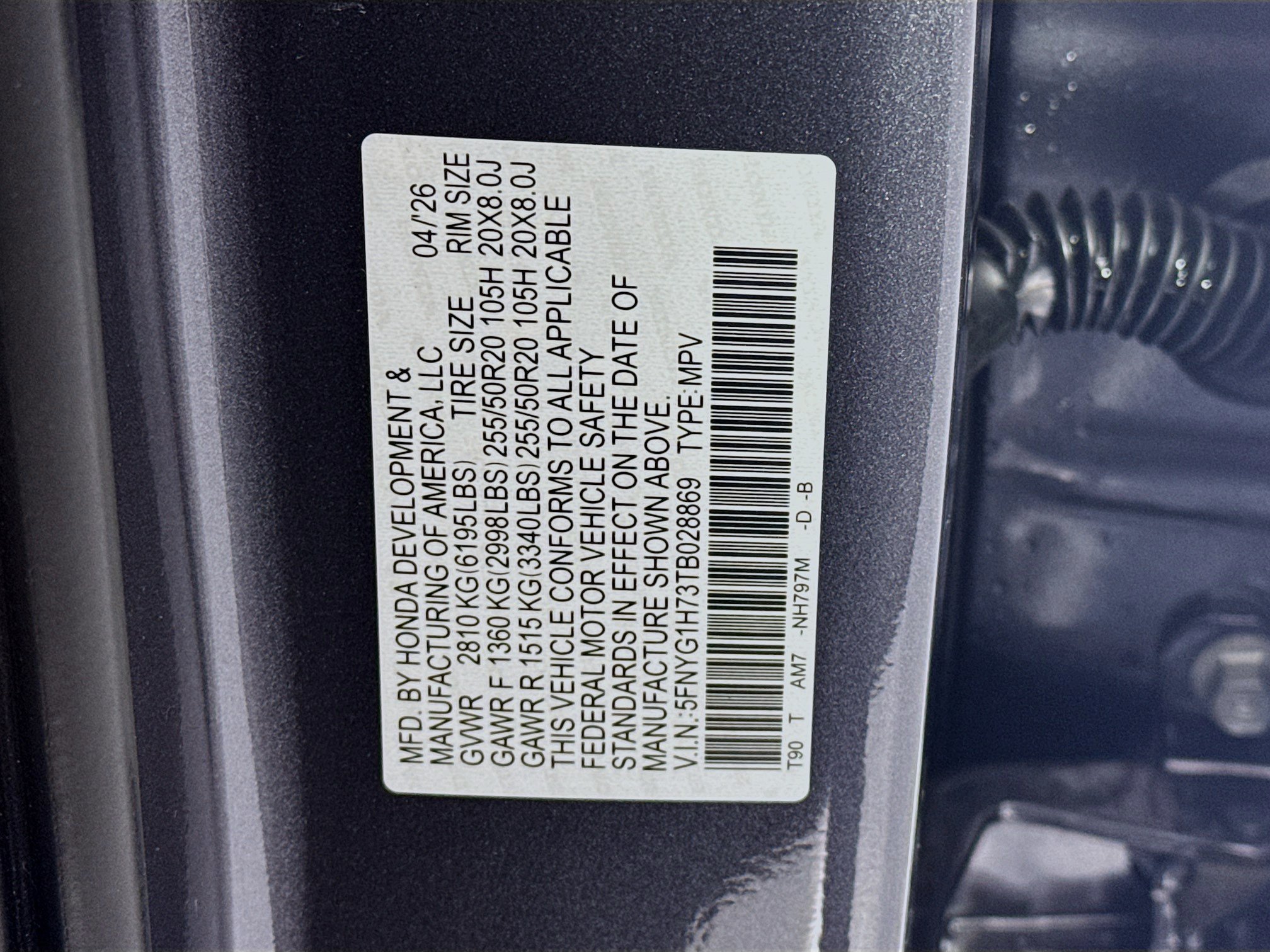 New 2026 Honda Pilot Touring image 34