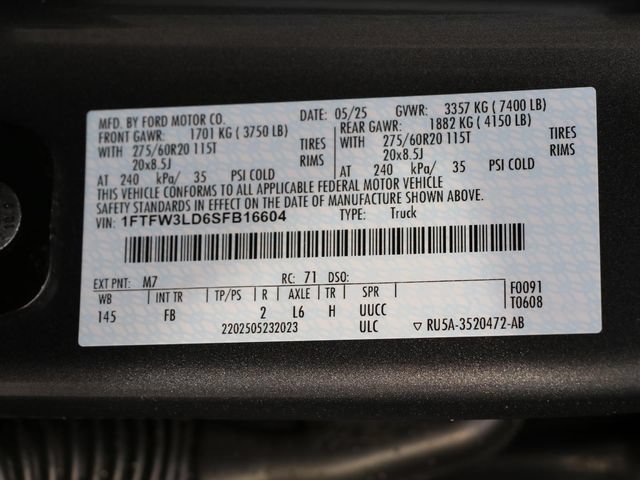 Used 2025 Ford F150 XLT w/ Equipment Group 302A MID AWD/4WD image 32