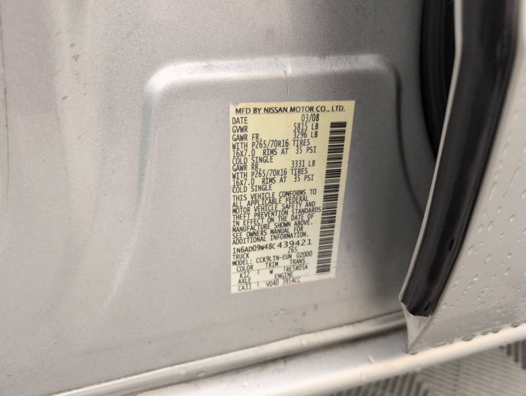 Used 2008 Nissan Frontier SE w/ SE Value Truck Pkg image 35