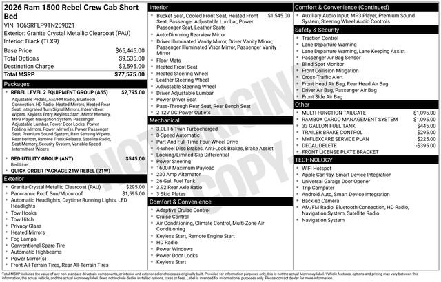 Used 2026 RAM 1500 Rebel w/ Rebel Level 2 Equipment Group image 44