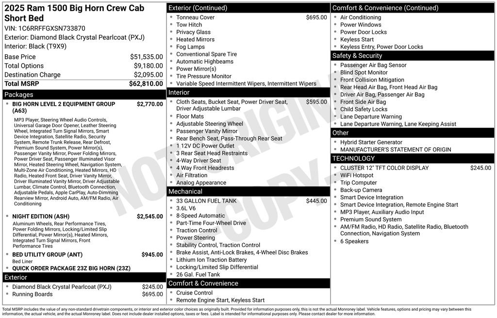 Used 2025 RAM 1500 Big Horn AWD/4WD image 37