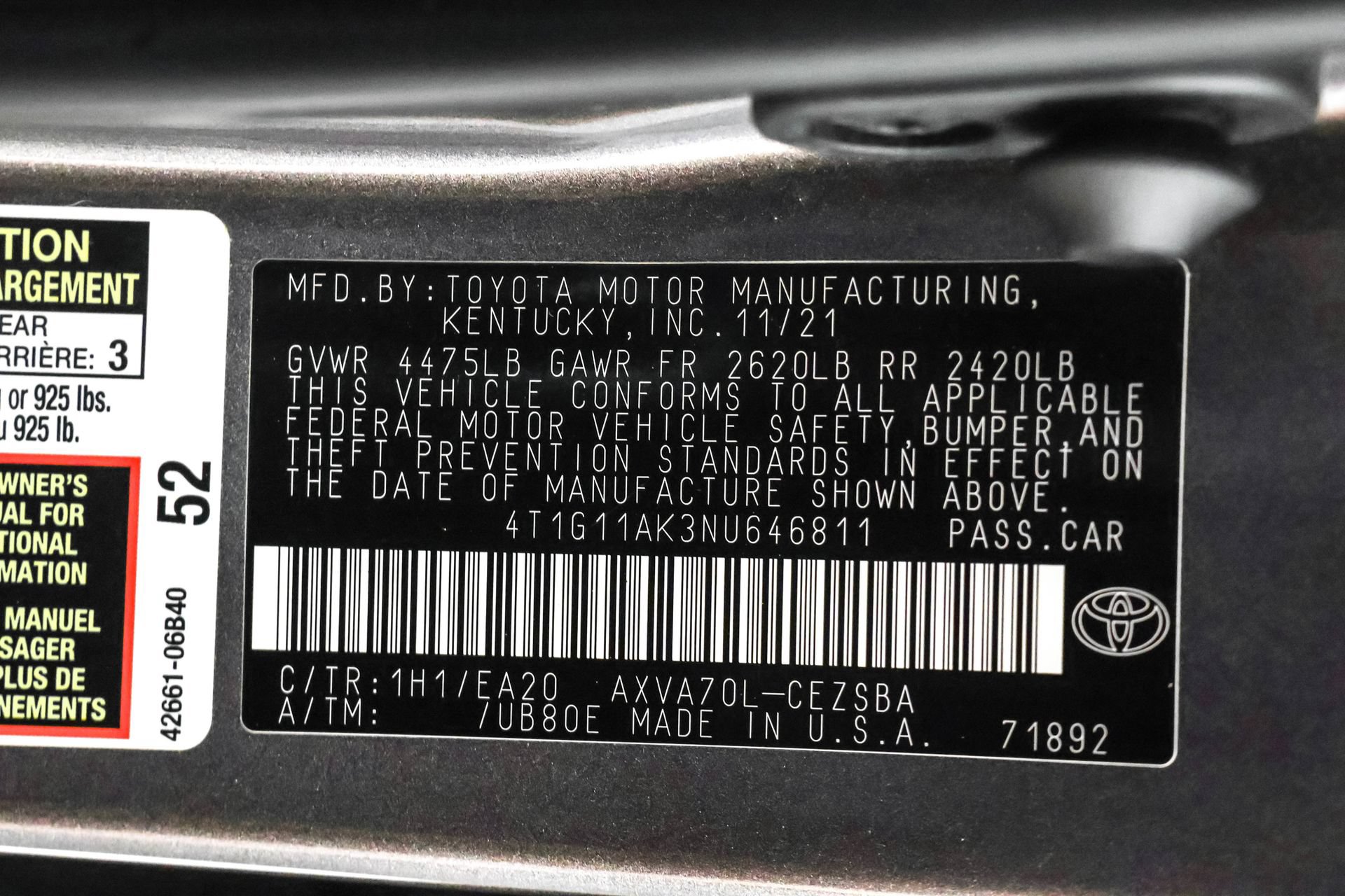 Used 2022 Toyota Camry SE FWD image 48