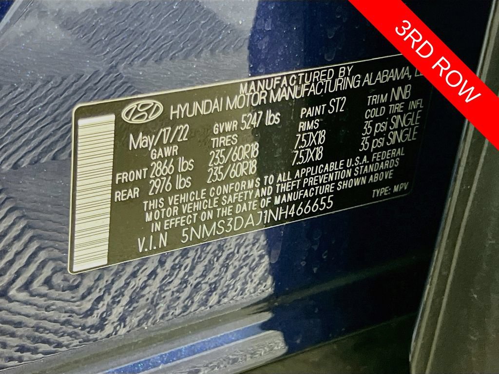 Used 2022 Hyundai Santa Fe SEL w/ Convenience + Premium Package AWD/4WD image 34