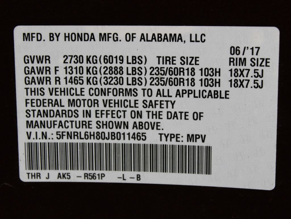 Used 2018 Honda Odyssey Touring image 63