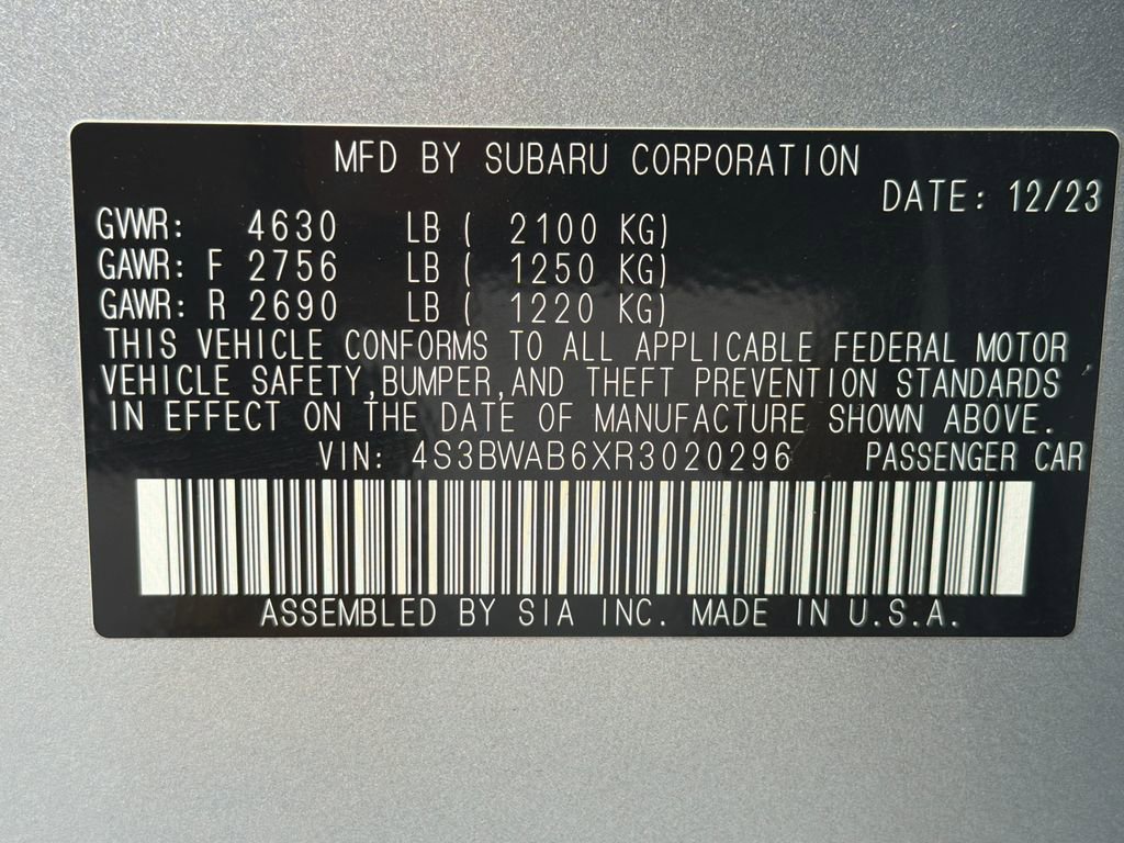 Certified 2024 Subaru Legacy AWD/4WD image 46