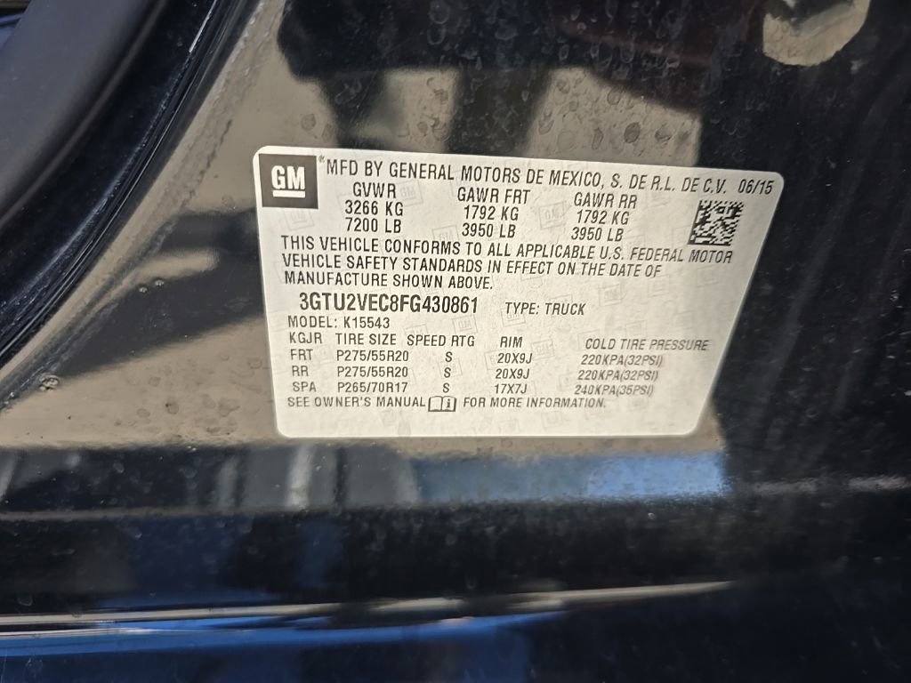 Used 2015 GMC Sierra 1500 SLT w/ SLT Crew Cab Value Package AWD/4WD image 6