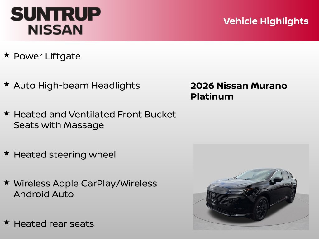 Certified 2026 Nissan Murano Platinum w/ Cargo Package AWD/4WD image 16