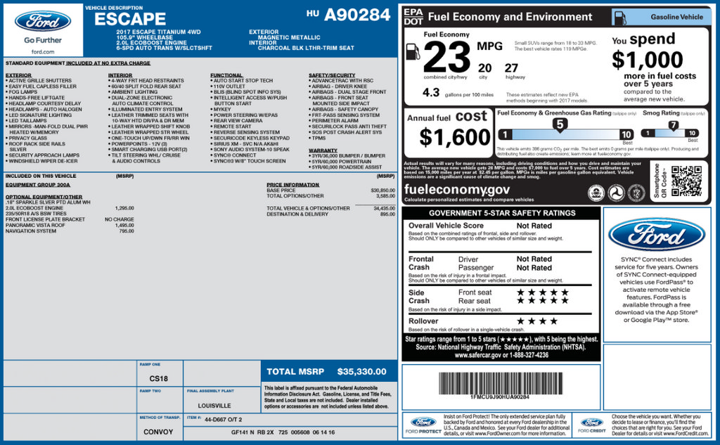 Used 2017 Ford Escape Titanium AWD/4WD image 2