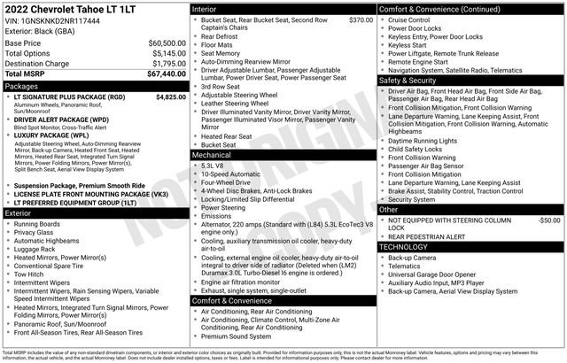 Used 2022 Chevrolet Tahoe LT w/ LT Signature Plus Package image 27