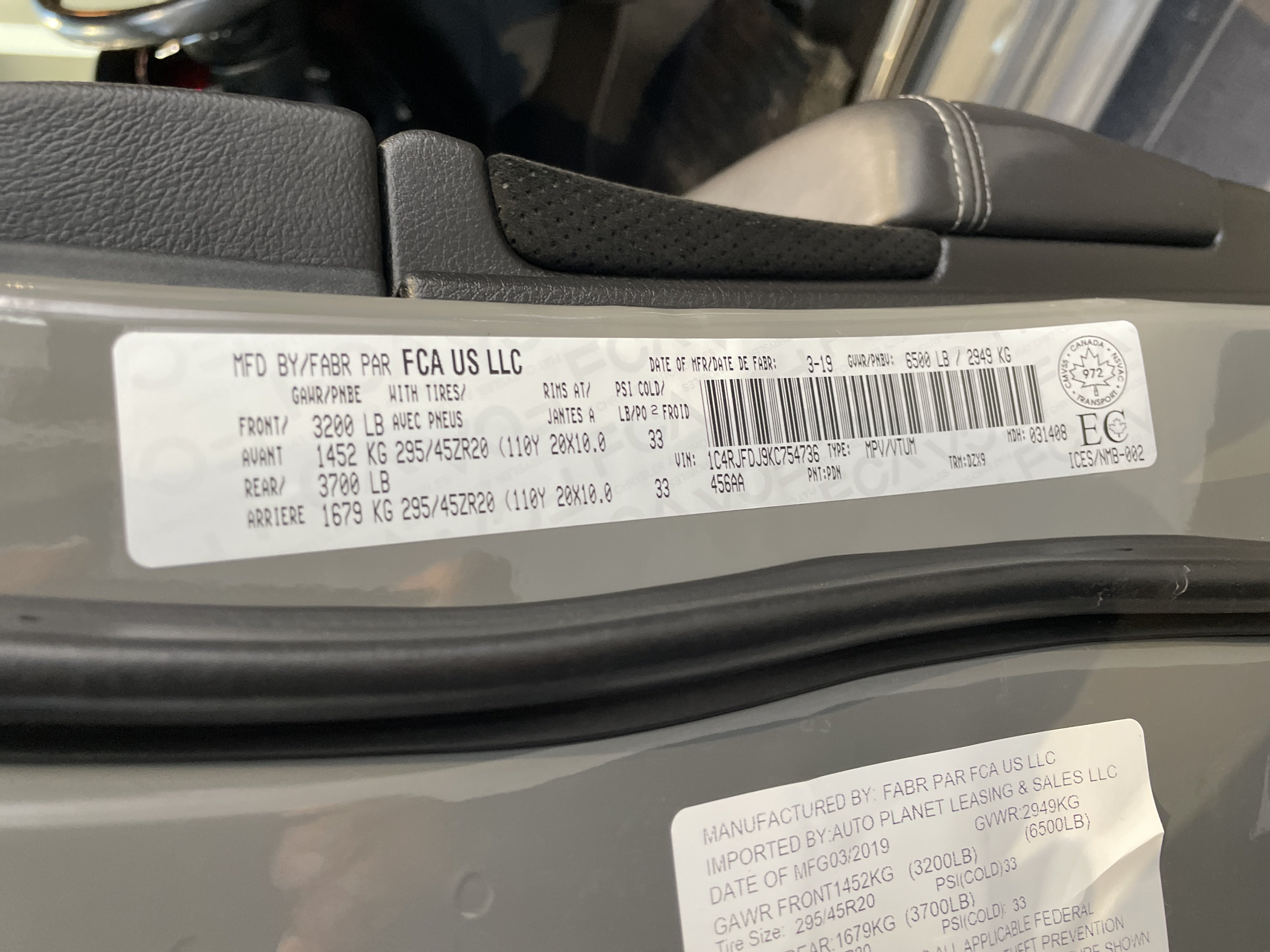 Used 2019 Jeep Grand Cherokee SRT AWD/4WD image 49