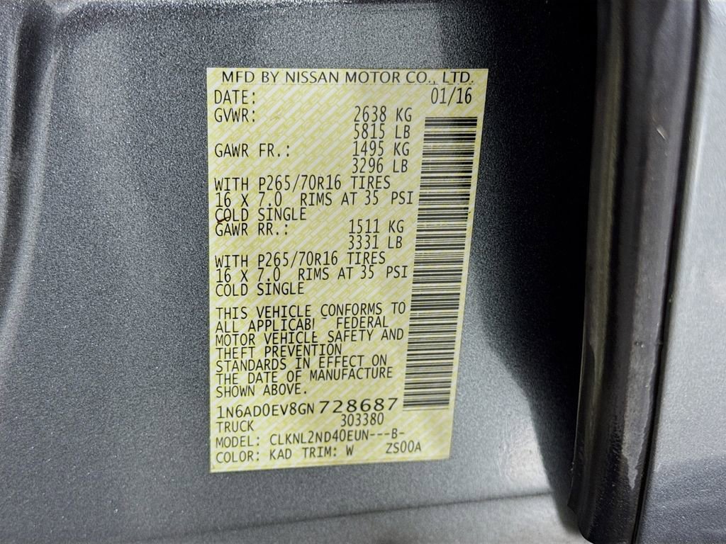Used 2016 Nissan Frontier SV AWD/4WD image 28