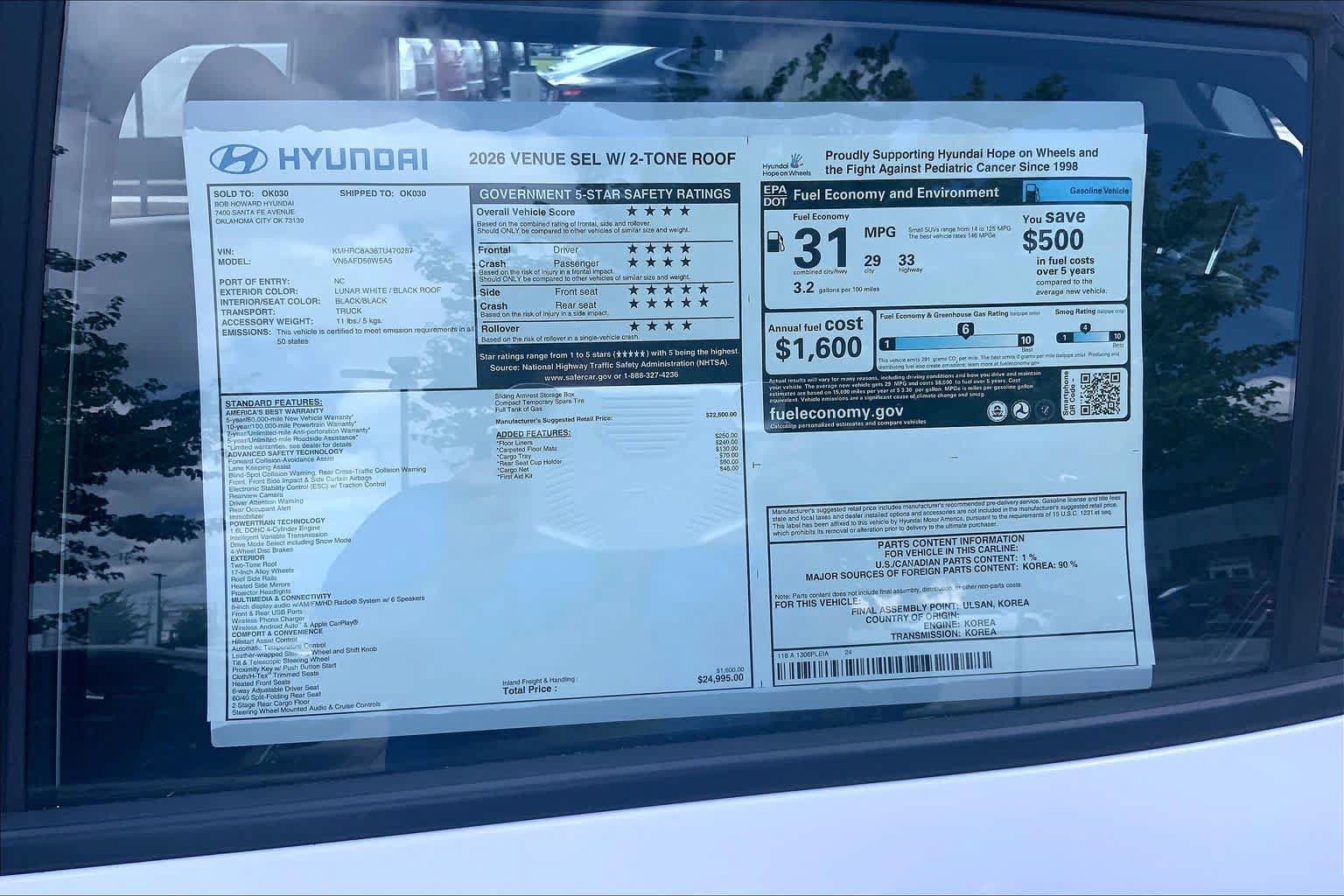 New 2026 Hyundai Venue SEL FWD image 18