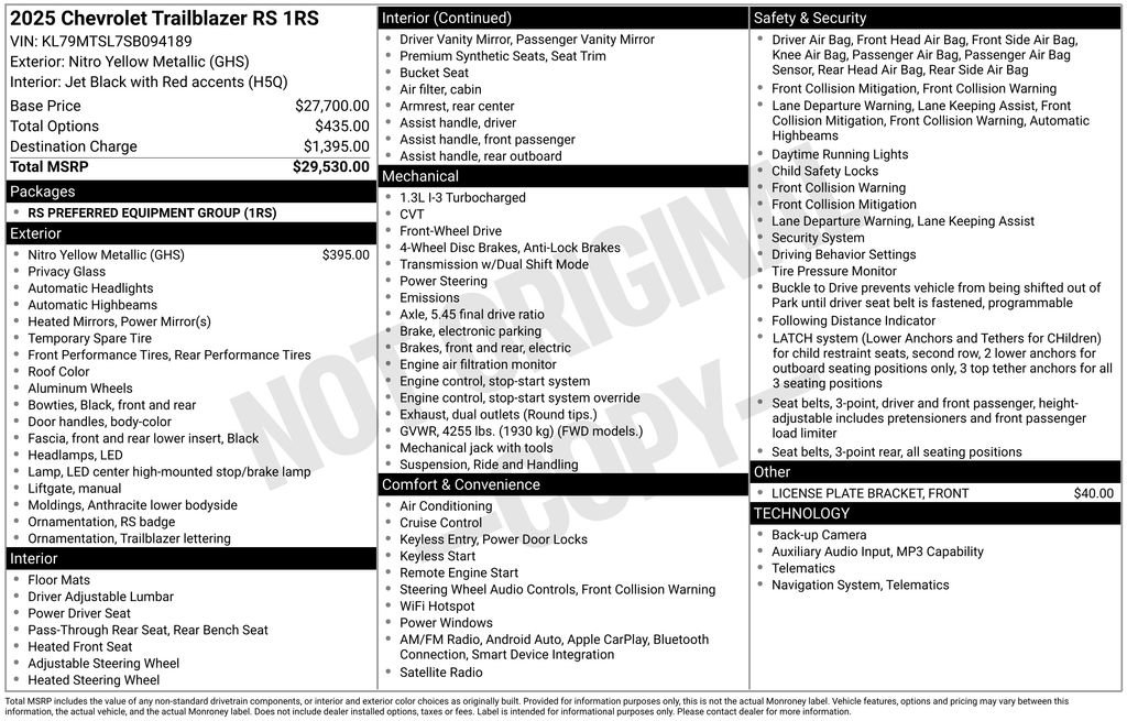 Used 2025 Chevrolet TrailBlazer RS image 37