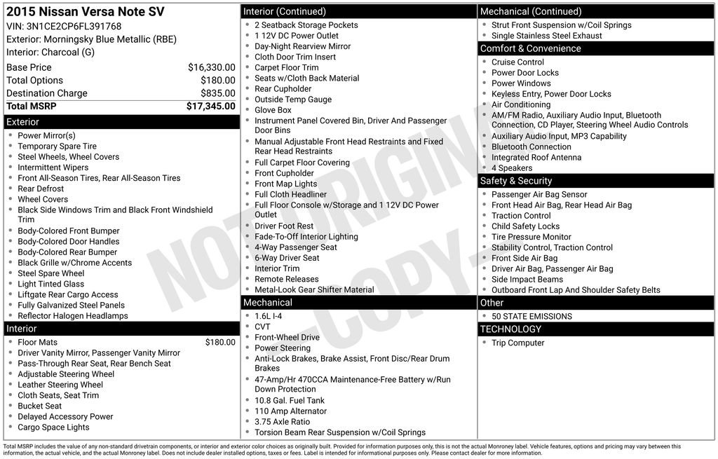 Used 2015 Nissan Versa Note SV FWD image 30