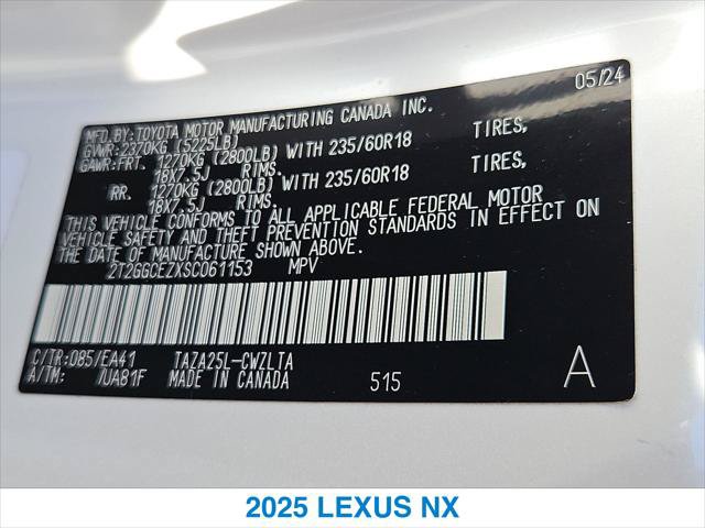 Used 2025 Lexus NX 350 AWD w/ Accessory Package (2T) image 27