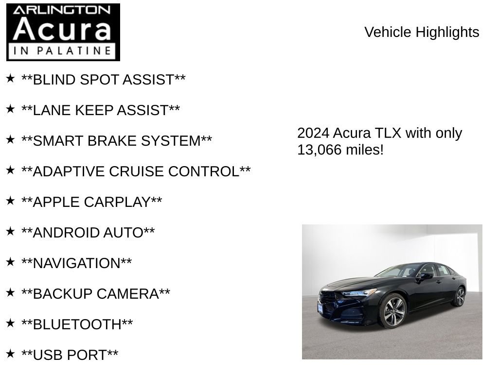 Certified 2024 Acura TLX w/ Technology Package image 7