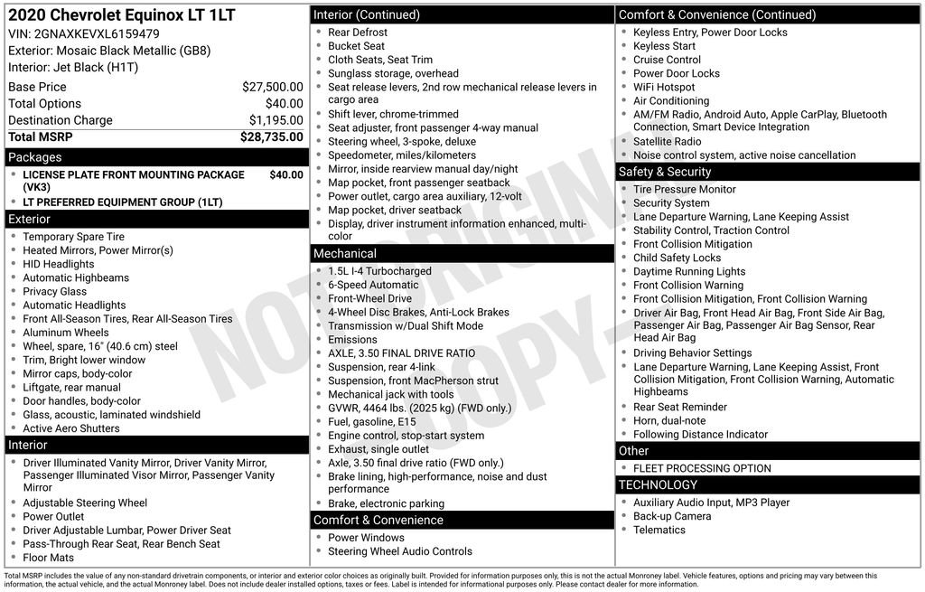 Used 2020 Chevrolet Equinox LT image 41