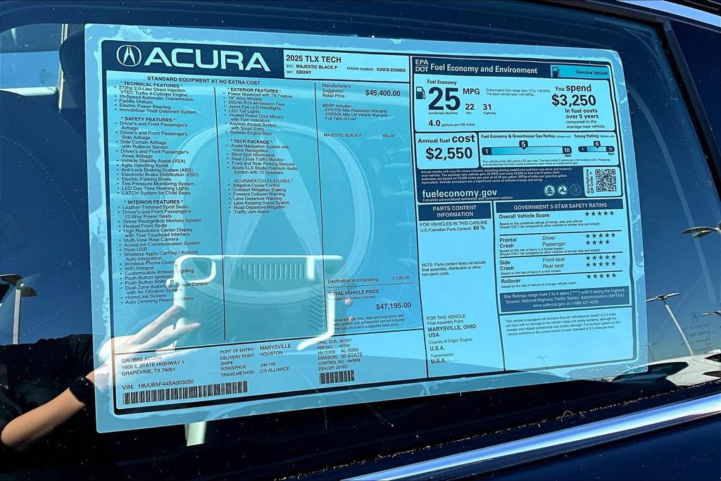 New 2025 Acura TLX w/ Technology Package image 24