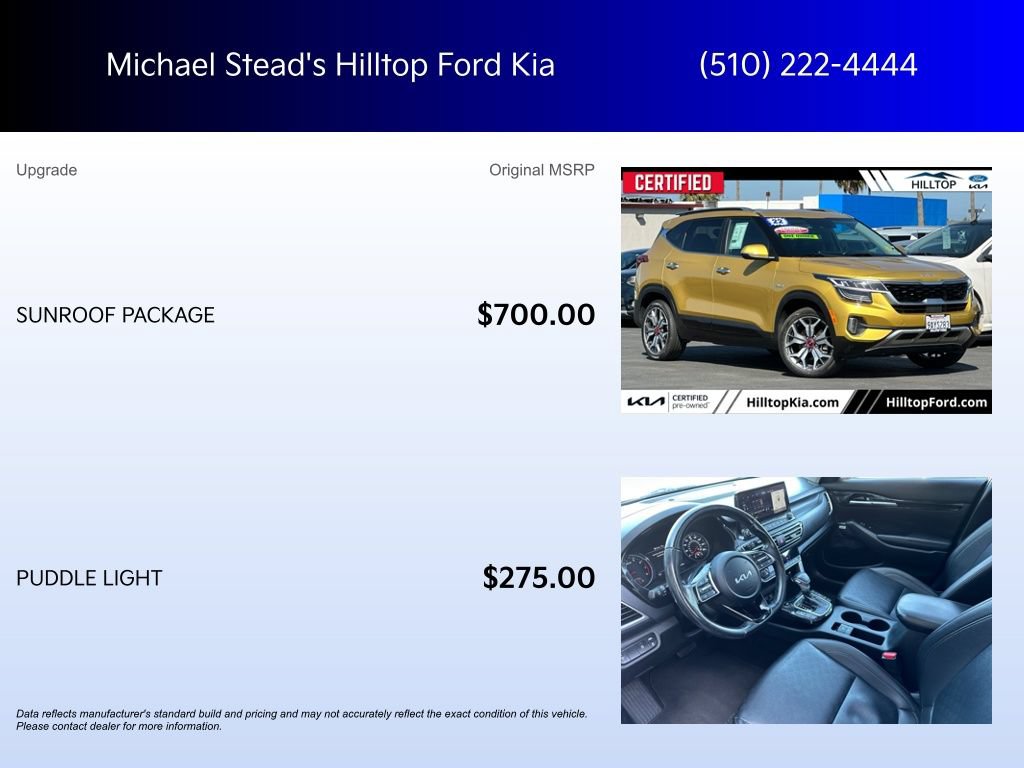 Certified 2022 Kia Seltos SX w/ Sunroof Package AWD/4WD image 6