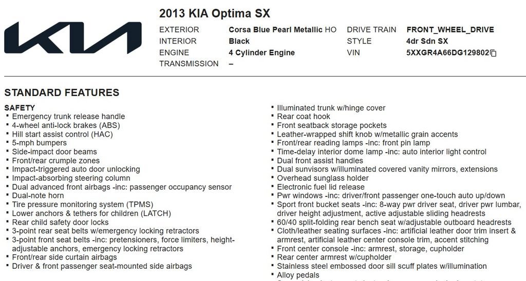 Used 2013 Kia Optima SX w/ Premium Touring Pkg FWD image 18