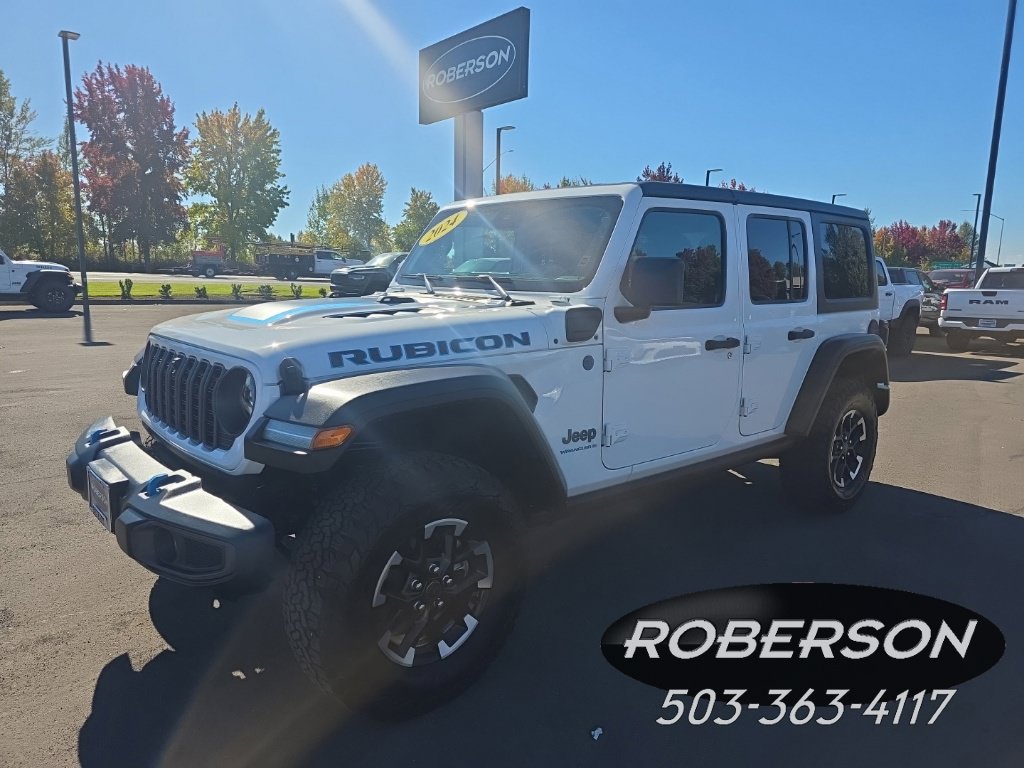 Used 2024 Jeep Wrangler Unlimited Rubicon 4xe w/ Technology Group AWD/4WD image 1
