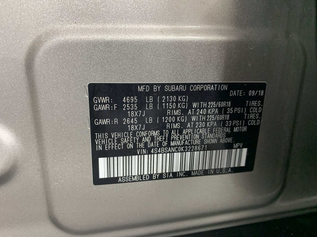 Used 2019 Subaru Outback 2.5i Limited w/ Popular Package #2 AWD/4WD image 13