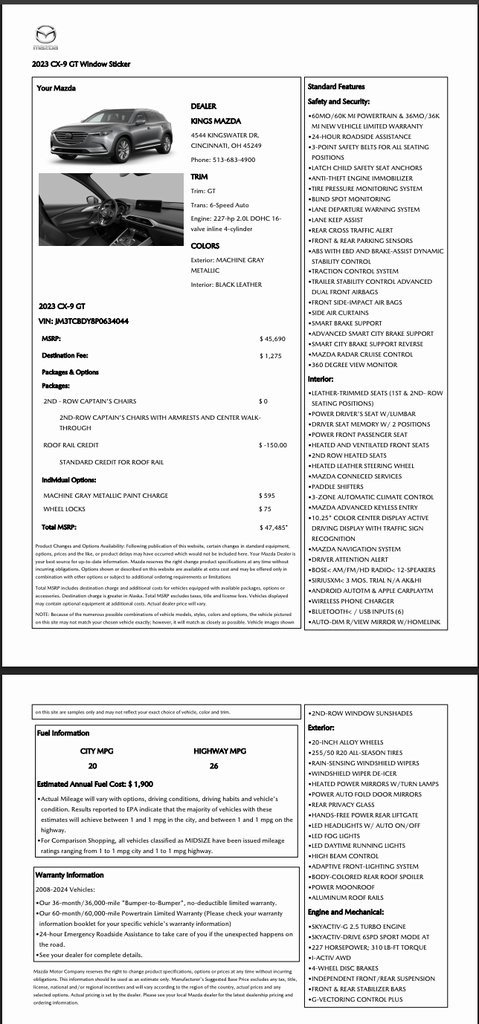 Used 2023 MAZDA CX-9 Grand Touring video 2