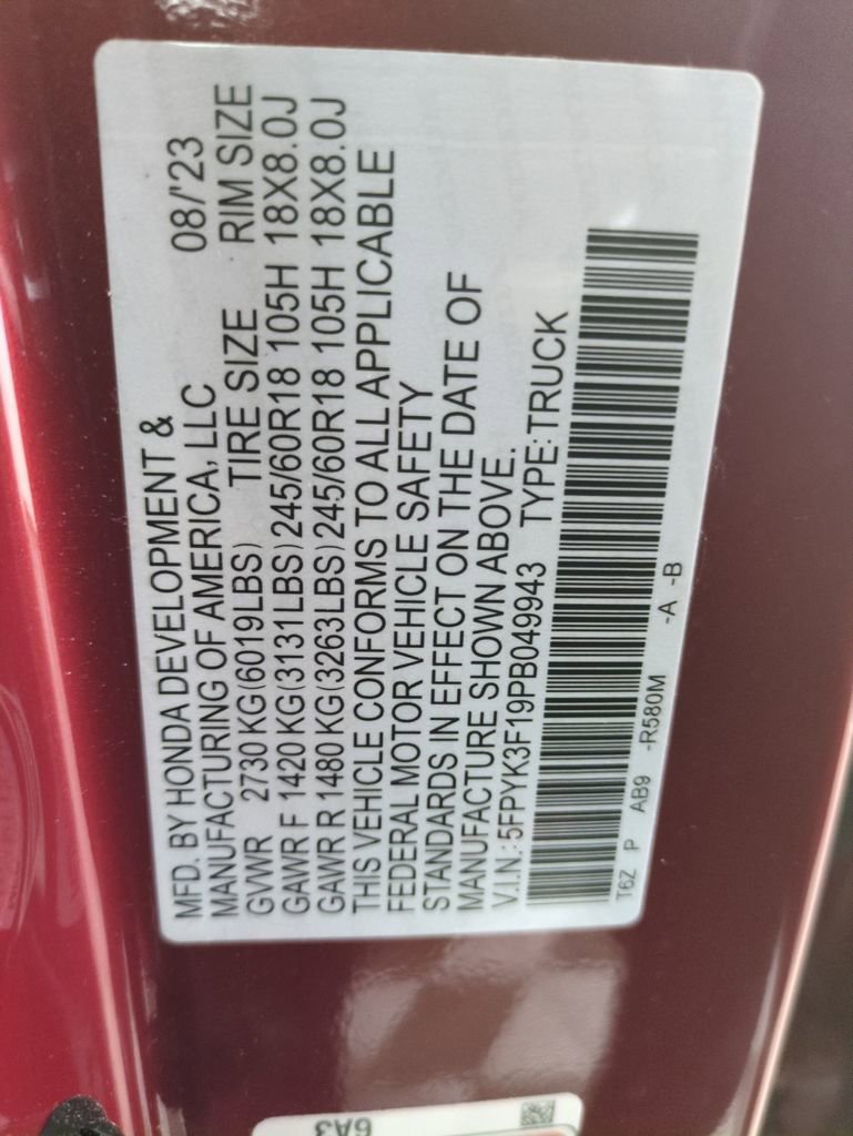 Certified 2023 Honda Ridgeline Sport image 32