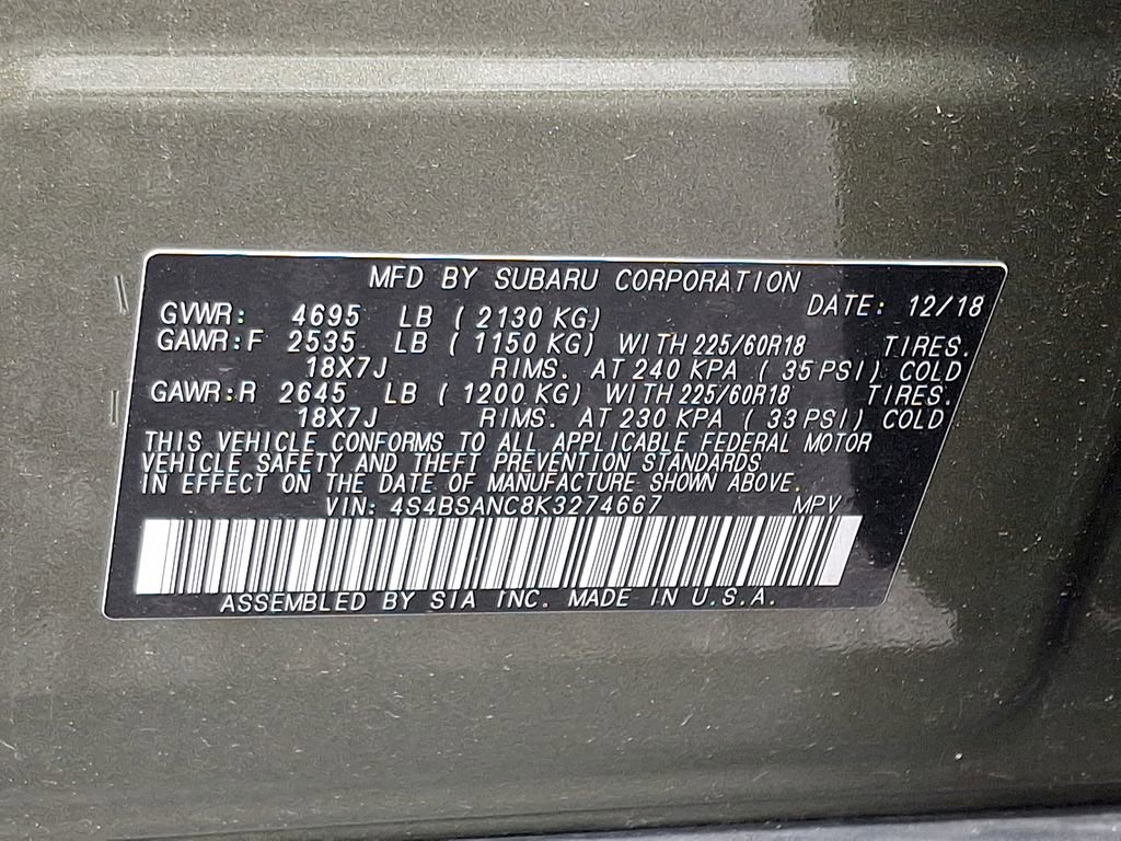 Used 2019 Subaru Outback 2.5i Limited AWD/4WD image 28