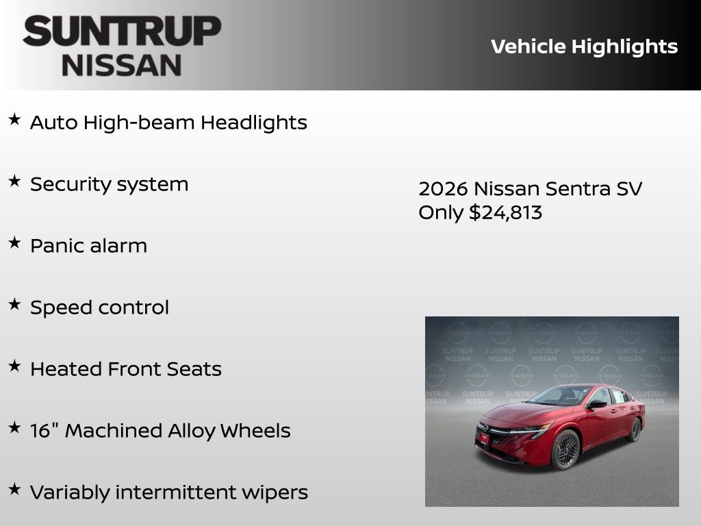 New 2026 Nissan Sentra SV FWD image 30
