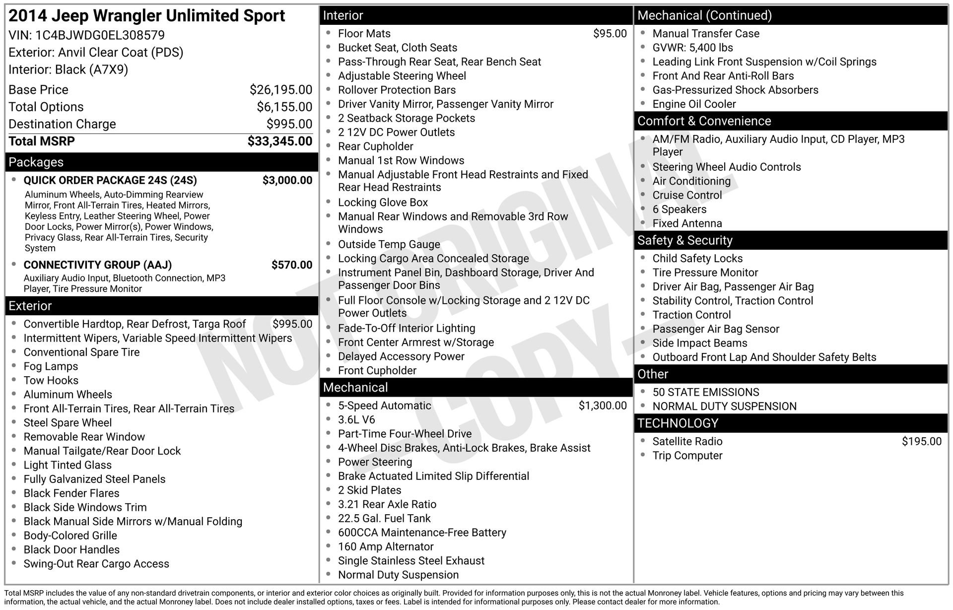 Used 2014 Jeep Wrangler Unlimited Sport w/ Quick Order Package 24S image 44