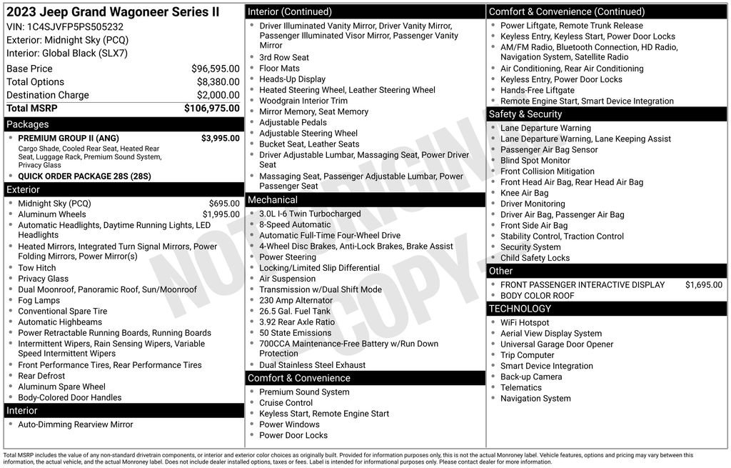 Used 2023 Jeep Grand Wagoneer Series II w/ Premium Group II image 15