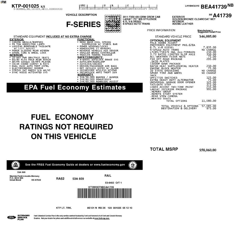 Used 2011 Ford F350 Lariat w/ Lariat Interior Pkg AWD/4WD image 31