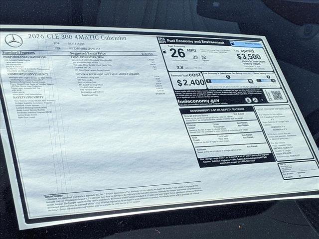 New 2026 Mercedes-Benz CLE 300 4MATIC Cabriolet image 17