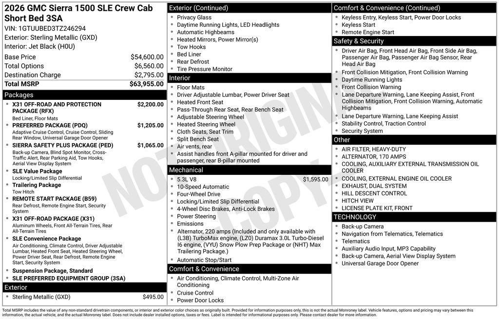 Used 2026 GMC Sierra 1500 SLE AWD/4WD image 13