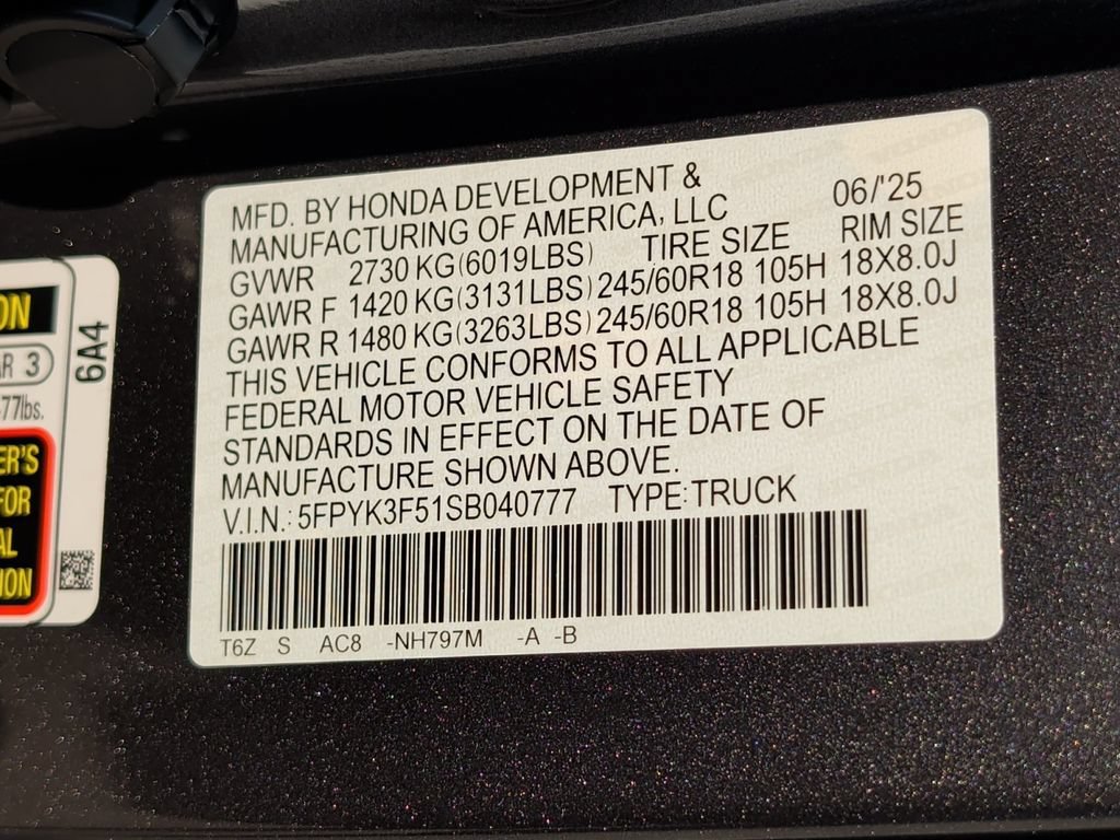 Used 2025 Honda Ridgeline RTL image 40