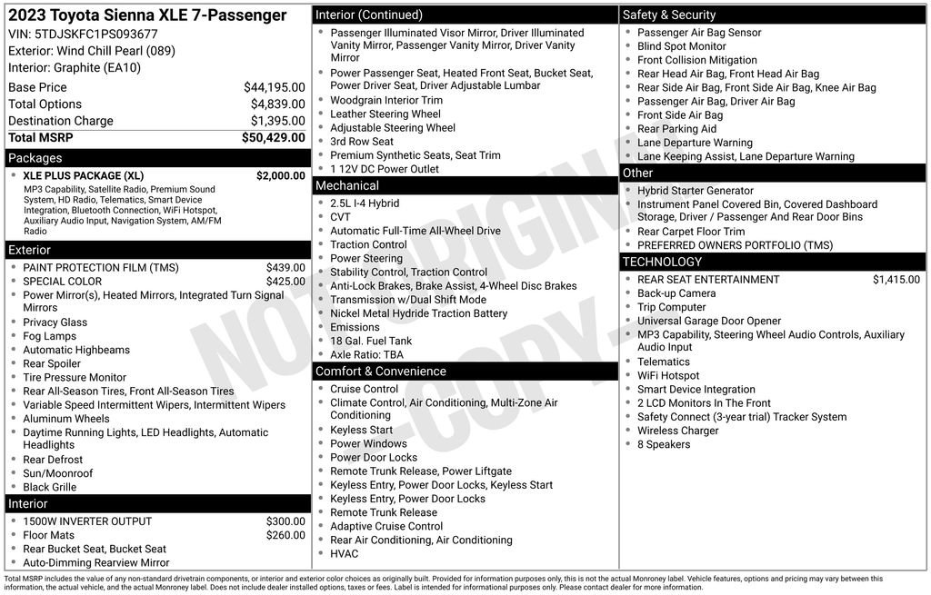 Used 2023 Toyota Sienna XLE w/ XLE Plus Package AWD/4WD image 14