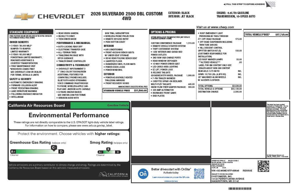 New 2026 Chevrolet Silverado 2500 Custom w/ Custom Convenience Package image 5