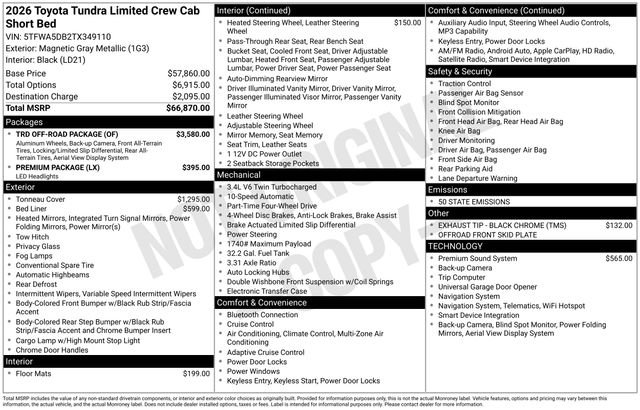 Used 2026 Toyota Tundra Limited w/ TRD Off-Road Package image 34