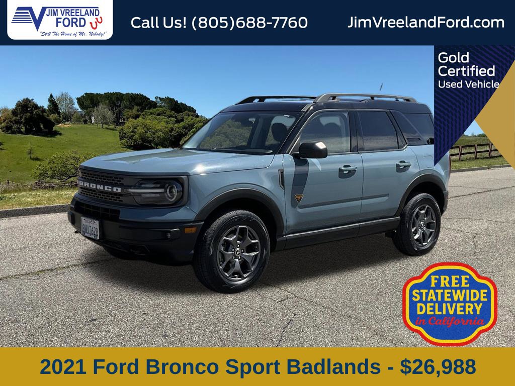 Certified 2021 Ford Bronco Sport Badlands w/ Badlands Package