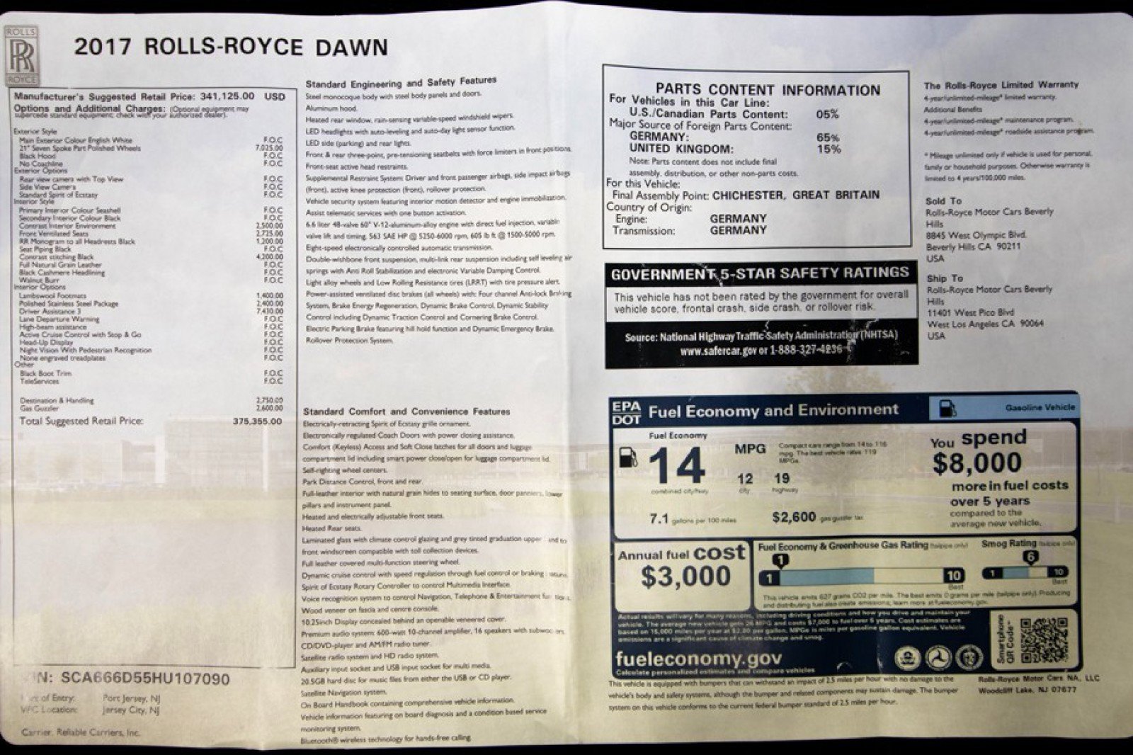 Used 2017 Rolls-Royce Dawn image 63