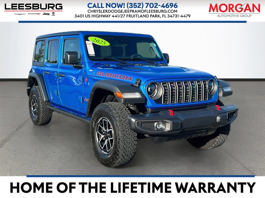 Certified 2025 Jeep Wrangler Unlimited Rubicon w/ Safety Group AWD/4WD image 1