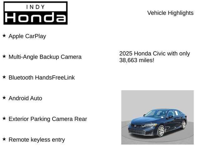 Used 2025 Honda Civic LX image 7