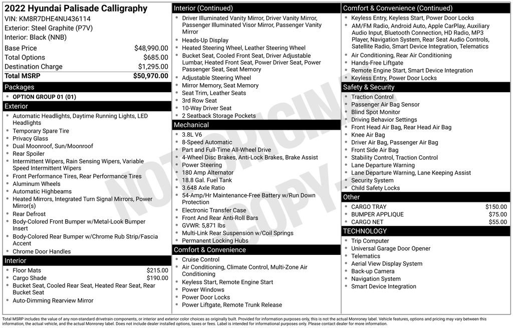 Used 2022 Hyundai Palisade Calligraphy image 36
