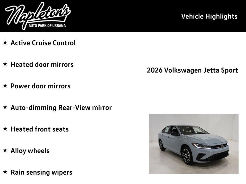 New 2026 Volkswagen Jetta Sport FWD image 16