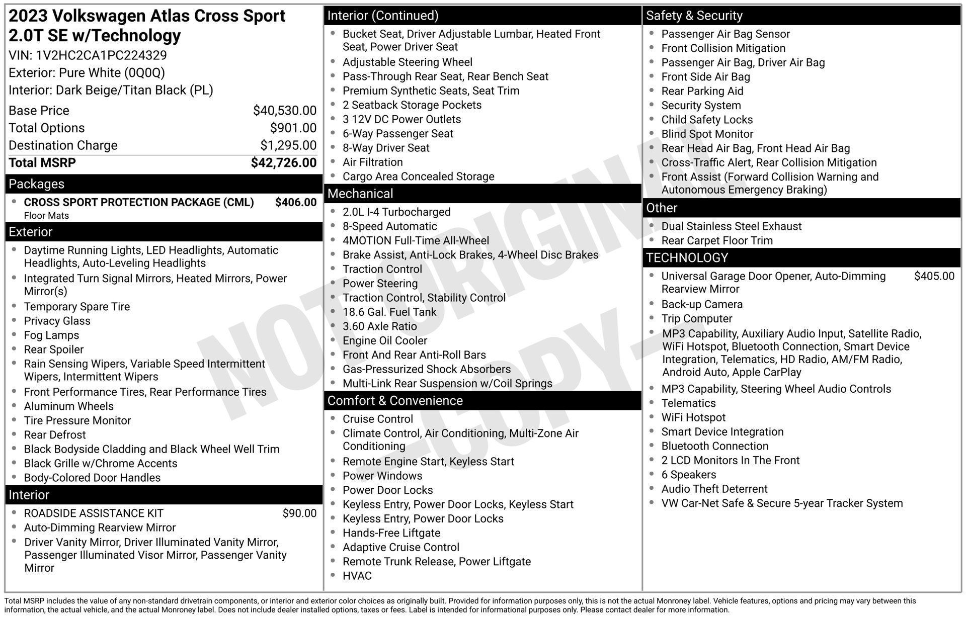 Used 2023 Volkswagen Atlas Cross Sport SE AWD/4WD image 3