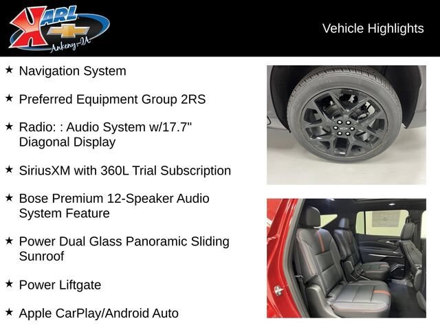New 2026 Chevrolet Traverse RS AWD/4WD image 3