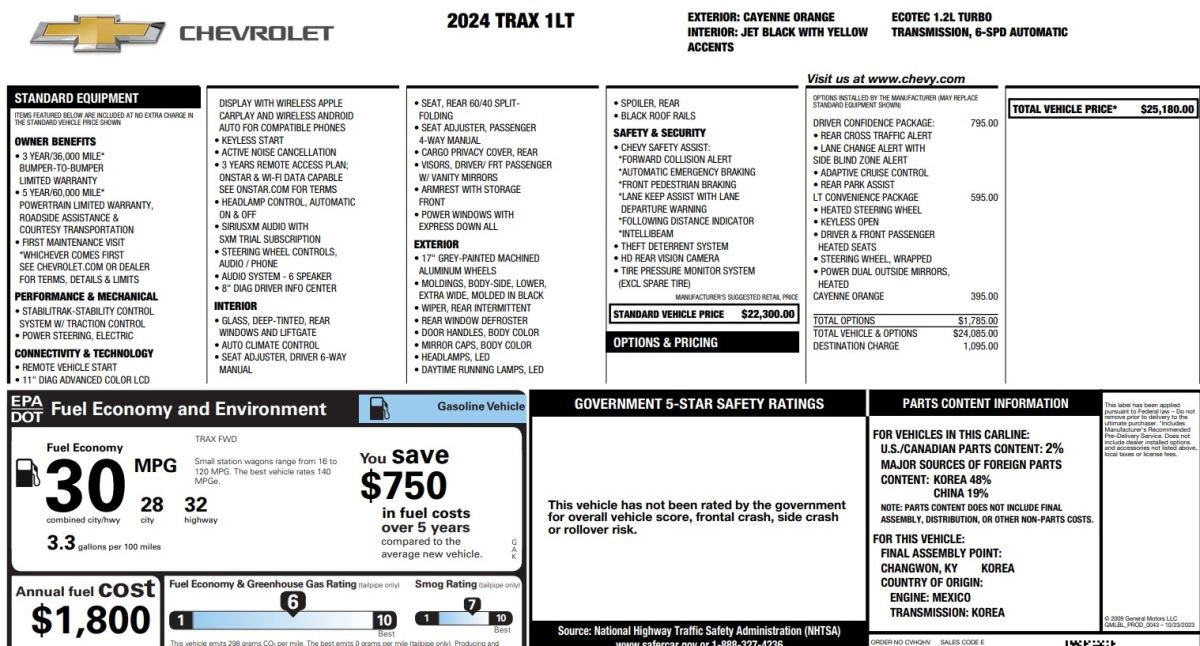 Used 2024 Chevrolet Trax LT w/ Driver Confidence Package image 14