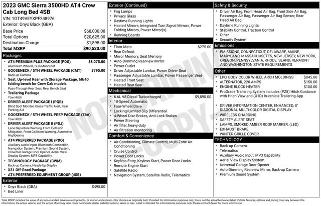 Used 2023 GMC Sierra 3500 AT4 w/ AT4 Premium Plus Package image 44